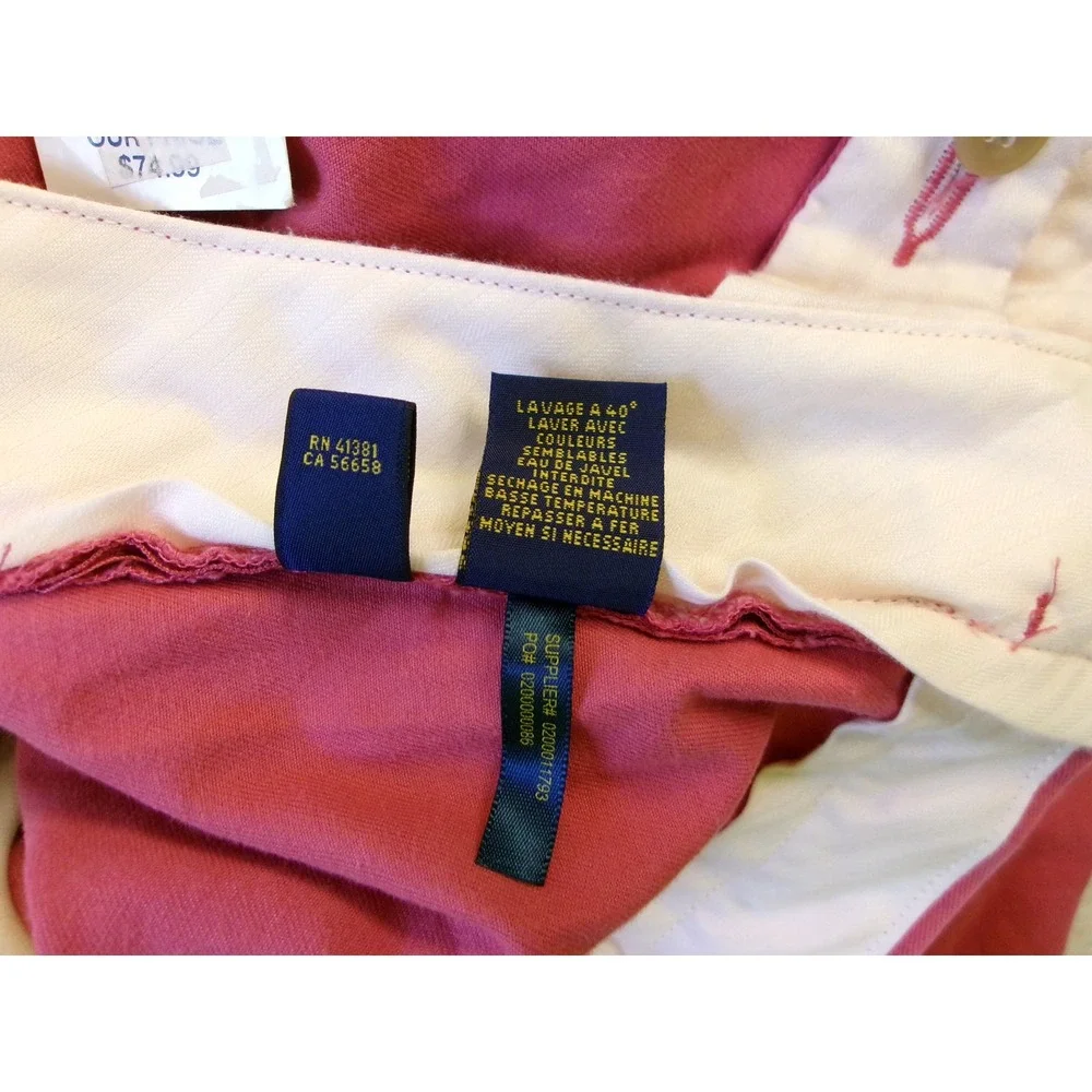 Polo Ralph Lauren Classic Fit Pants Nantucket‎ Red Mens 42x32 HEMMED NWT